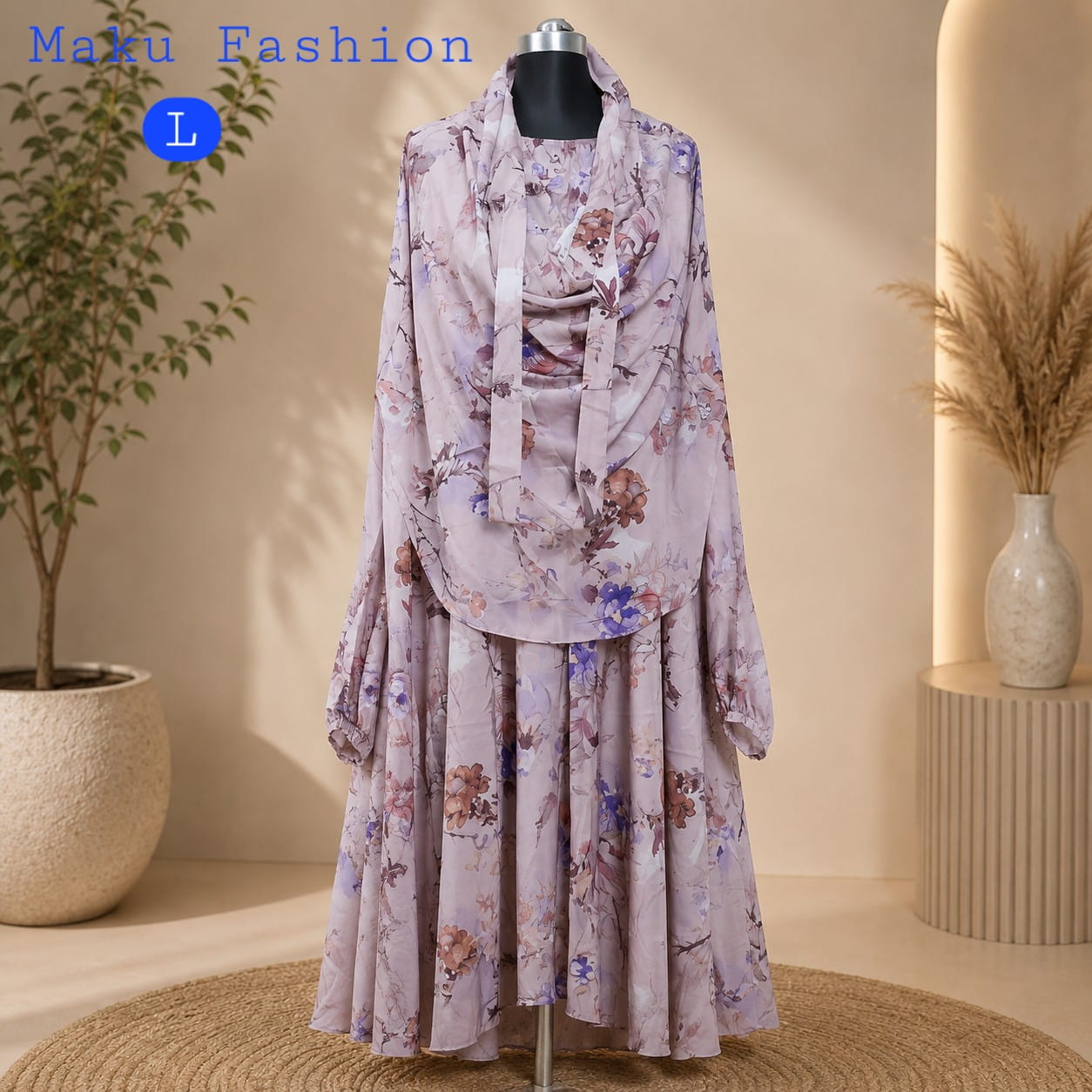 Premium Khimar-Maku Fashion Bangladesh Khimar in Motka Silk - Image 1