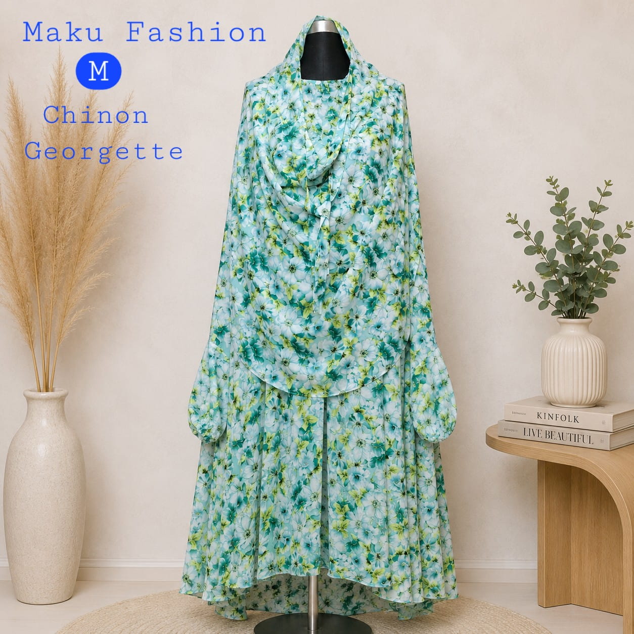 Premium Khimar Maku- Fashion Bangladesh Khimar in Chinon Georgette - Image 1